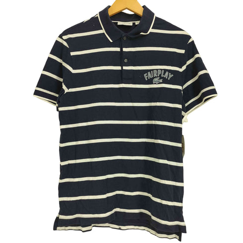 ラコステ LACOSTE REGULAR FIT ボーダー ポロシャツ メンズ import:M