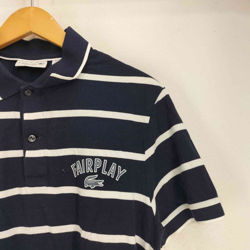 ラコステ LACOSTE REGULAR FIT ボーダー ポロシャツ メンズ import:M