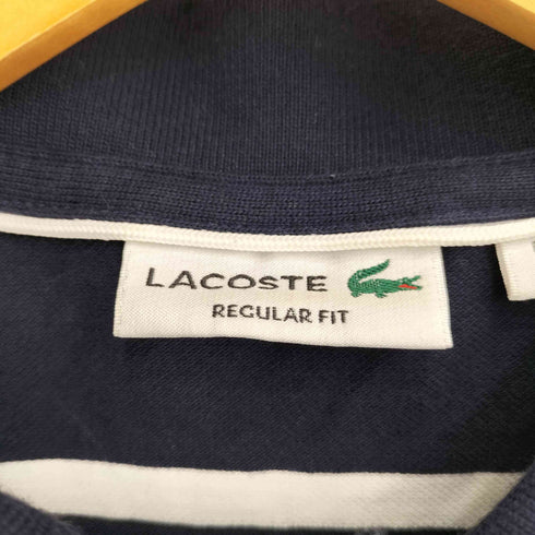 ラコステ LACOSTE REGULAR FIT ボーダー ポロシャツ メンズ import:M