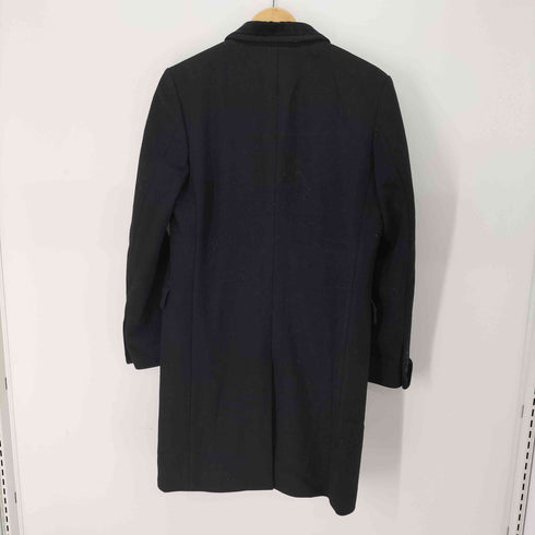 ポールスミス Paul Smith 襟ベルベット切替 ウール チェスターコート 裏地羽柄 メンズ import:M