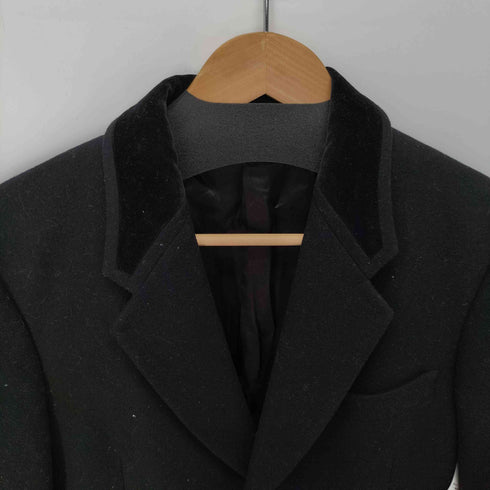 ポールスミス Paul Smith 襟ベルベット切替 ウール チェスターコート 裏地羽柄 メンズ import:M