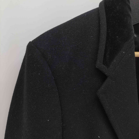 ポールスミス Paul Smith 襟ベルベット切替 ウール チェスターコート 裏地羽柄 メンズ import:M