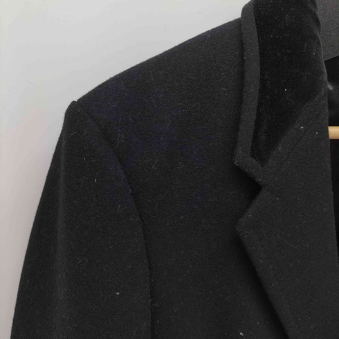 ポールスミス Paul Smith 襟ベルベット切替 ウール チェスターコート 裏地羽柄 メンズ import:M