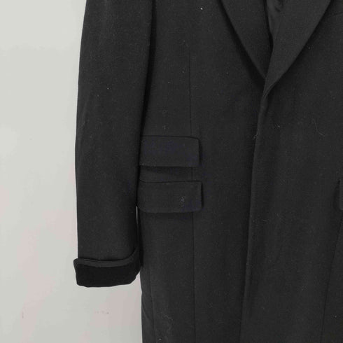 ポールスミス Paul Smith 襟ベルベット切替 ウール チェスターコート 裏地羽柄 メンズ import:M