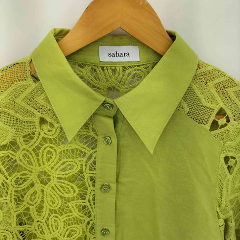サハラ sahara MARTE Lace Patchwork Shirt レースパッチワークシャツ レディース FREE