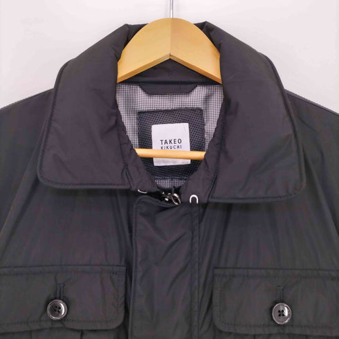 タケオキクチ TAKEO KIKUCHI 裏地メッシュ 比翼ジップ 4ポケット パッカブルミドルコート メンズ JPN:2