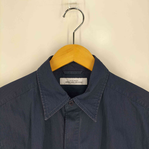 ユナイテッドアローズグリーンレーベルリラクシング UNITED ARROWS green label relaxing SC フェードギャバ ロング レギュラーカラー シャツ メンズ