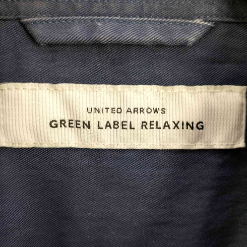 ユナイテッドアローズグリーンレーベルリラクシング UNITED ARROWS green label relaxing SC フェードギャバ ロング レギュラーカラー シャツ メンズ