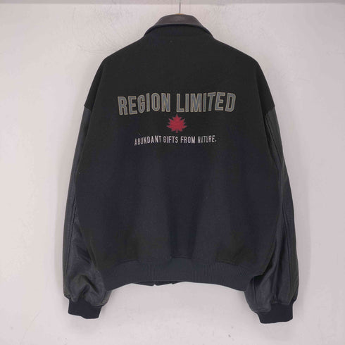 クラシカルエルフ CLASSICAL ELF 襟付きバッグ刺繍メルトンレザードッキングスタジャン メンズ JPN:L