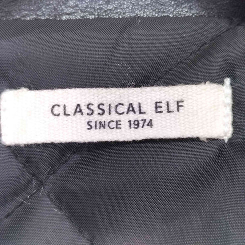 クラシカルエルフ CLASSICAL ELF 襟付きバッグ刺繍メルトンレザードッキングスタジャン メンズ JPN:L