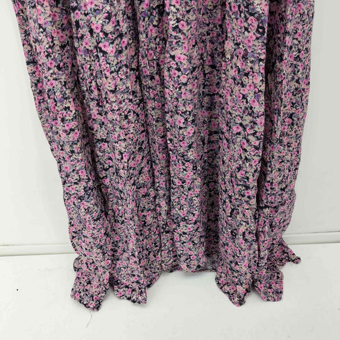 ザラ ZARA FLORAL PRINT DRESS 花柄 マキシシャツワンピース レディース import:L