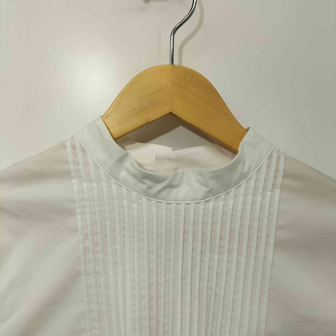 ユナイテッドアローズグリーンレーベルリラクシング UNITED ARROWS green label relaxing タフタプリーツ ハイネックブラウス レディース