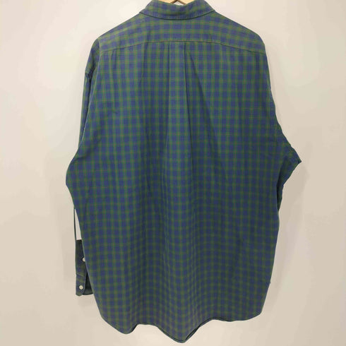 ラルフローレン RALPH LAUREN 90s BLAKE TWO-PLY COTTON ポニー刺繍 タータンチェック L/S ボタンダウンシャツ メンズ import:XL