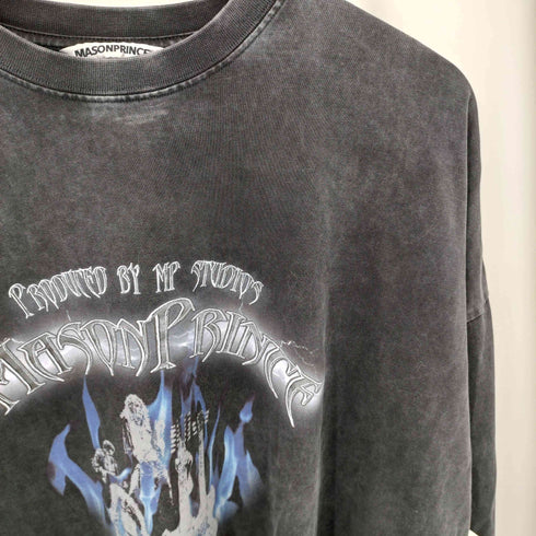 メイソンプリンス mason prince ビッグシルエットヴィンテージ加工MPオリジナルバンドツアーロンTEE メンズ 3