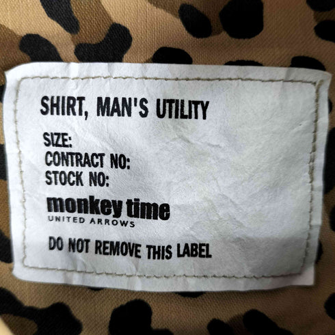 モンキータイム MONKEY TIME レオパード柄ミリタリーシャツジャケット メンズ JPN:M