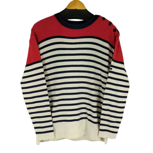 フィールズダルボー Fileuse dArvor ショルダーボタンボーダーカットソー メンズ JPN:M