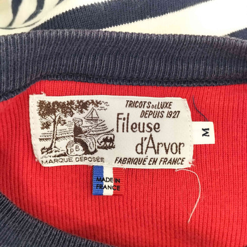 フィールズダルボー Fileuse dArvor ショルダーボタンボーダーカットソー メンズ JPN:M