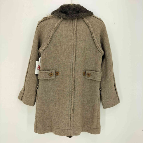 ズッカ ZUCCa ウール混紡生地 襟ファー 変形ポケット 木製ボタン ミドル丈コート レディース JPN:S