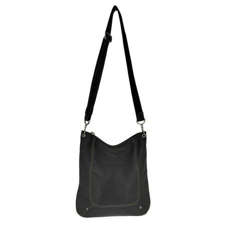 ロンシャン LONGCHAMP シボレザー ステッチショルダーバッグ メンズ