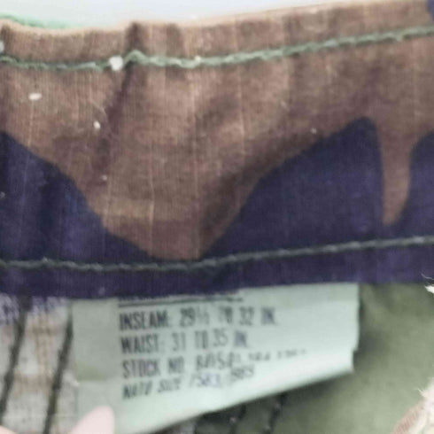 ユーエスアーミー U.S. ARMY USA製 ATLANCO RIP STOP COTTON ウッドランドカモ 迷彩柄 M-65 BDU コンバット フィールド カーゴ パンツ メンズ MEDIUM REGULAR