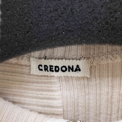 クレドナ CREDONA ハイネック ジップアップニット レディース