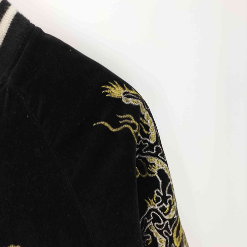 JAPAN FAR EAST 右龍 刺繍 ベロア 中綿 スカジャン メンズ FREE