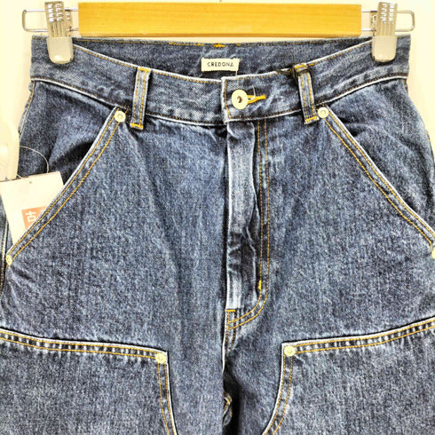 クレドナ CREDONA DOUBLE KNEE WASHED DENIM PANTS レディース 0