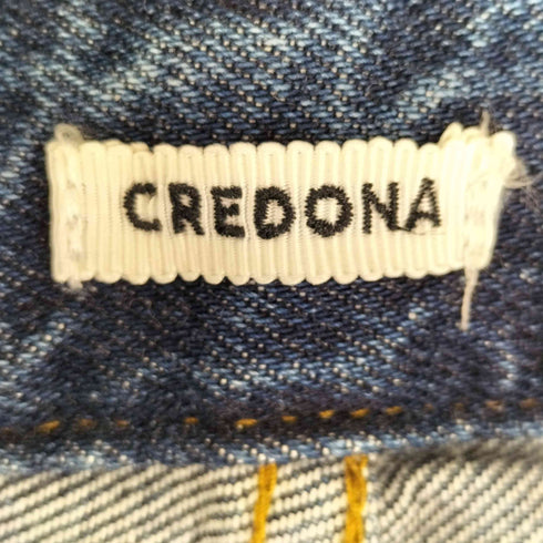 クレドナ CREDONA DOUBLE KNEE WASHED DENIM PANTS レディース 0