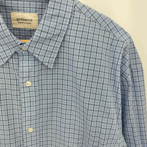 ビーミングバイビームス B:MING by BEAMS ambiance Small Check Shirt チェック柄 長袖シャツ メンズ import:L