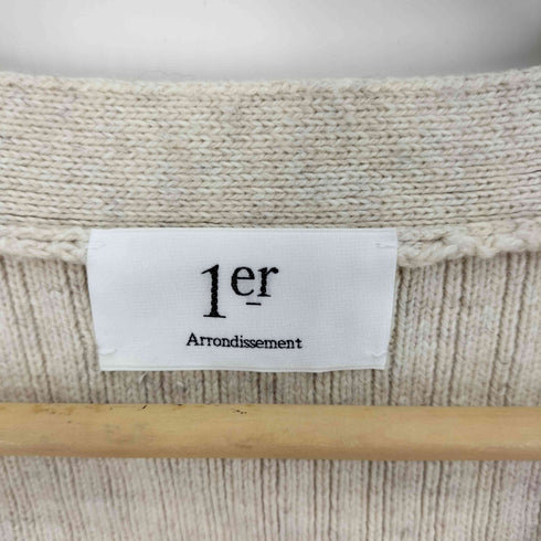 プルミエアロンディスモン 1er Arrondissement ウール混 リブヨークVネックプルオーバー レディース
