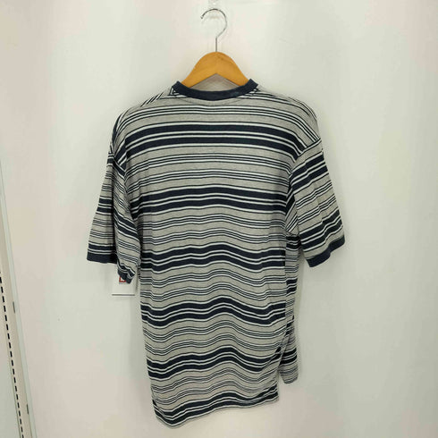 ラウンドツリーアンドヨーク roundtree&yorke 90s S/S ヘンリーネック ボーダー 半袖Tシャツ メンズ import:L