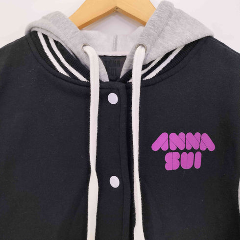 アナスイ ANNA SUI USA製 フードレイヤード スウェット スタジャン レディース import:M