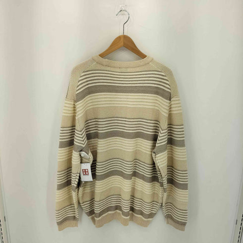 ハフ HUF 1984 STRIPE SWEATER ロゴ刺繍 ボーダー クルーネックセーター メンズ JPN:XL