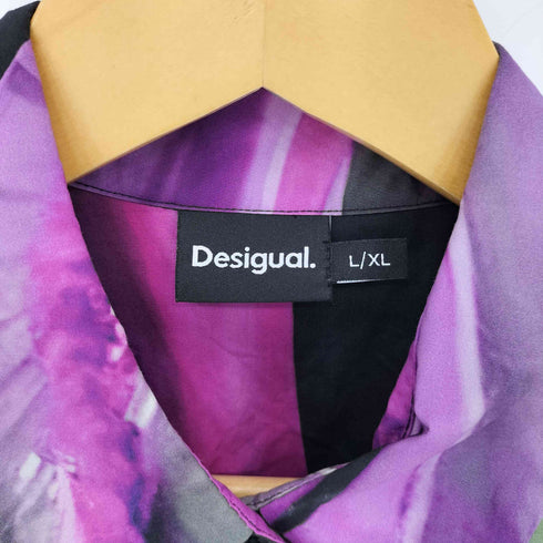 デシグアル Desigual オーキッドプリントオーバーサイズシャツ レディース import:XL