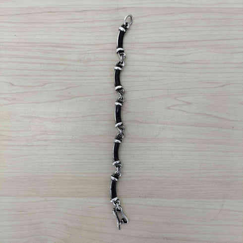 メキシカンシルバー Mexican Silver MEXICO 925 刻印 レザー コンビ シルバー ブレスレット メンズ