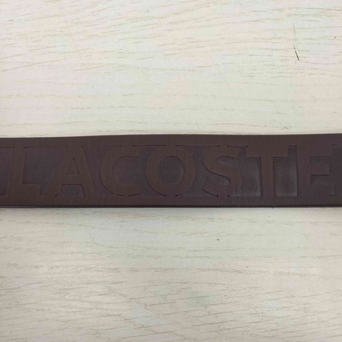 ラコステ LACOSTE ロゴバックル 型押し レザー ベルト メンズ