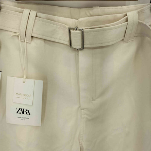 ザラ ZARA MANTECO ベルテッド テーパードパンツ メンズ 44