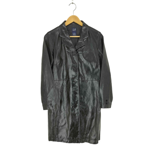 ギャップ Gap OLD GENUINE LEATHER レザーチェスターコート レディース XS