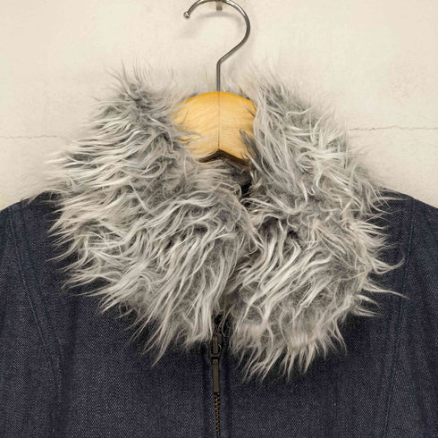 トゥービーバイアニエスベー To b. by agnes b. ファーデニムジップジャケット Y2K レディース 36