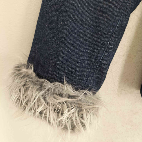 トゥービーバイアニエスベー To b. by agnes b. ファーデニムジップジャケット Y2K レディース 36