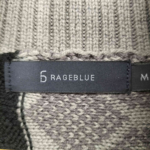 レイジブルー RAGEBLUE ハーフジップ3Dニット メンズ M