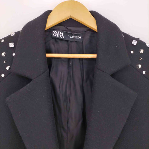 ザラ ZARA スタッズウールブレンドコート レディース import:S