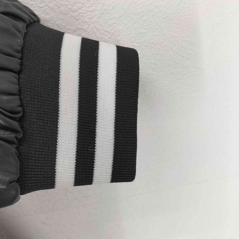 フェイクレザーレーシングスタジャン メンズ