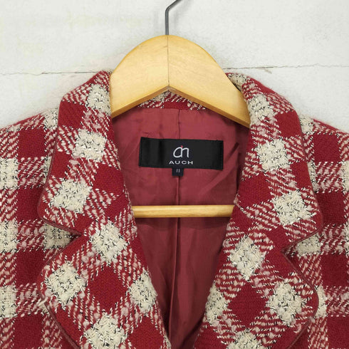 カシミヤ&アンゴラ混 チェック柄5Bテーラードジャケット レディース 11