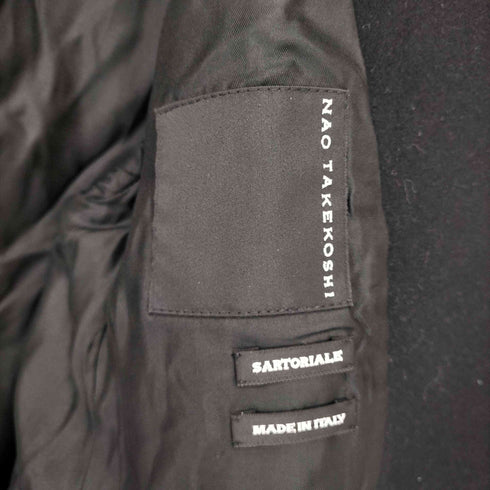 NAO TAKEKOSHI MADE IN ITALY アンゴラ混ショールカラーコート レディース 40