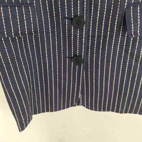 GIANFRANCO FERRE MADE IN ITALY ストライプチェスターコート import レディース 40