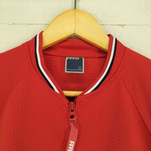 ピーピーエフエム PPFM 00s メッシュジップ半袖ブルゾンジャケット メンズ FREE