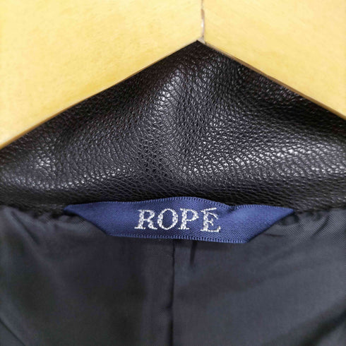 ロペ ROPE スタンドカラーラムレザージャケット レディース