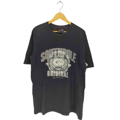 サウスポール SOUTHPOLE USA製 フロントプリントクルーネックTシャツ メンズ XL
