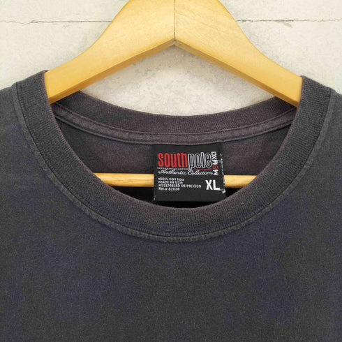サウスポール SOUTHPOLE USA製 フロントプリントクルーネックTシャツ メンズ XL